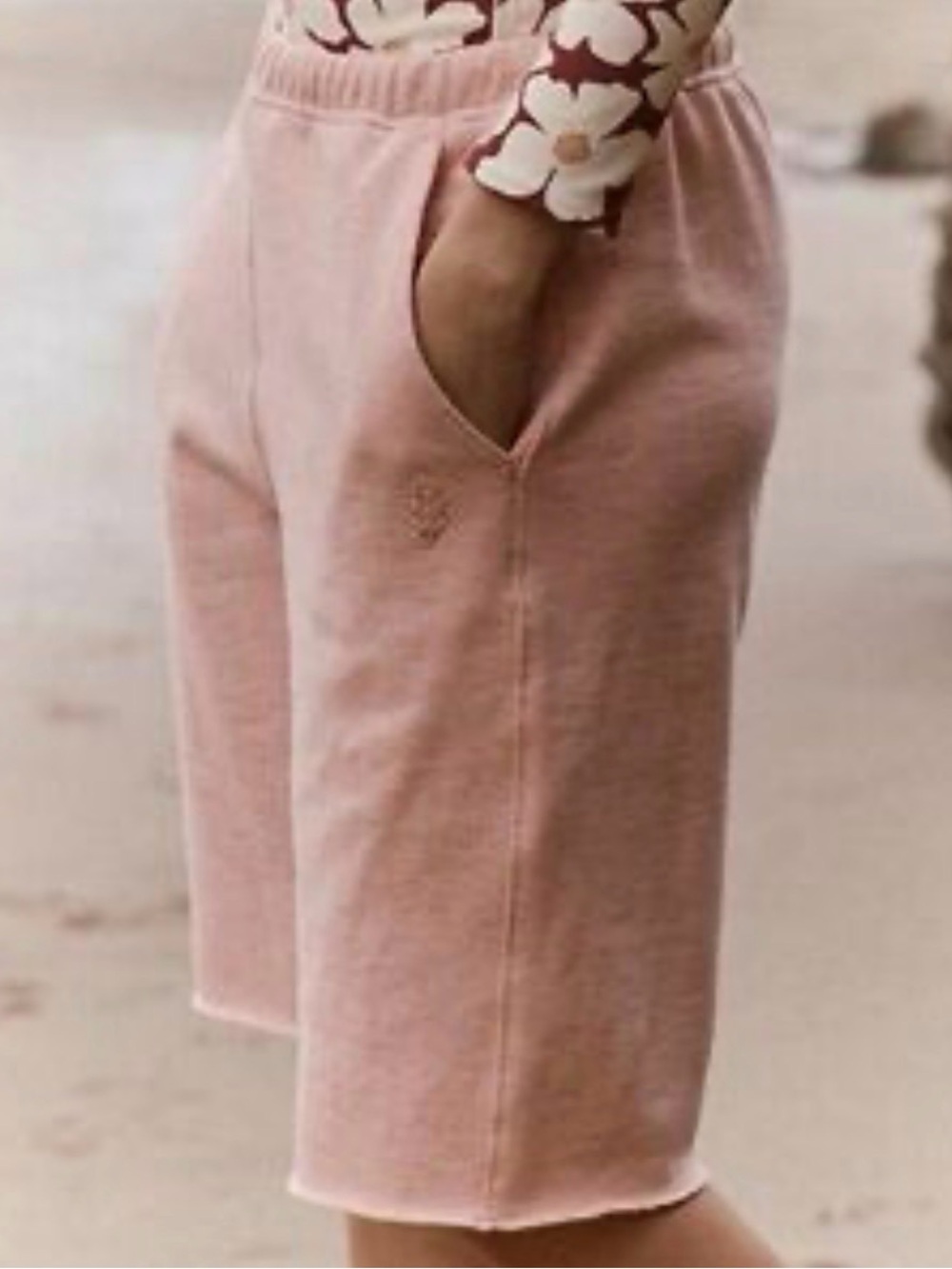 NWOT Free People, For The Win Long Shorts in Heather Pink Grey Size S - Picture 7 of 15